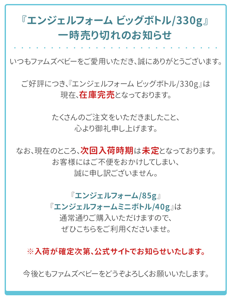 Angel Foam Big Bottle 【3本+1本プレゼント：まとめ購入】